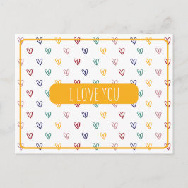 Cartão Postal Estilo de Corações Corações Cortes Cortantes 2