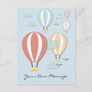 Cartão Postal Estilo de Corte de Papelão de Ar Quente