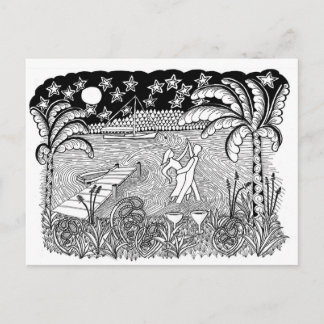 Cartão Postal Estilo de dança de praia