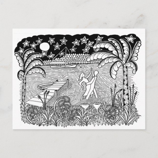 Cartão Postal Estilo de dança de praia (Frente)