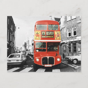 Cartão Postal Estilo de Pintura do Barramento de Londres