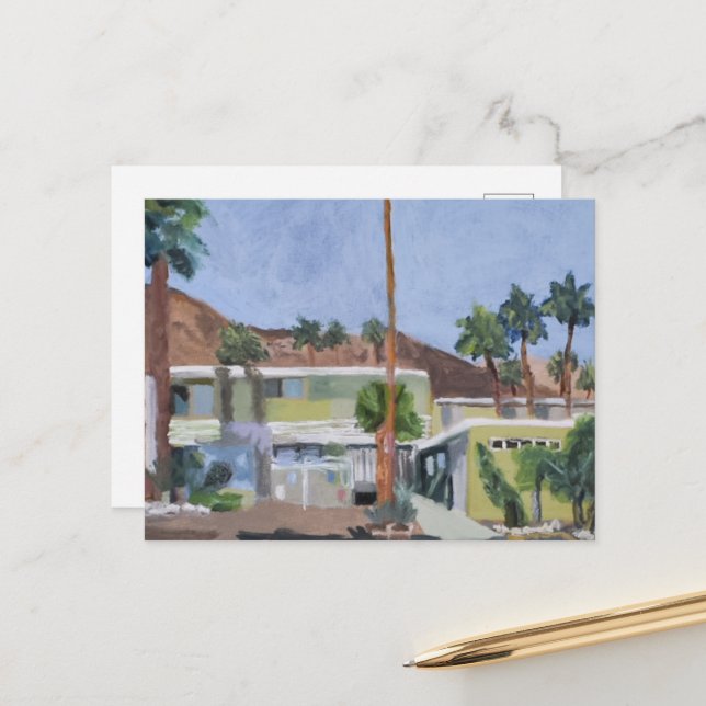 Cartão Postal Estilo de Primavera Palm (Frente/Verso In Situ)