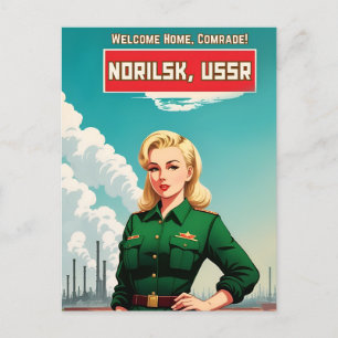 Cartão Postal Estilo de Propaganda Retro USSR Comunismo Humor so