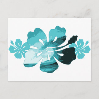 Cartão Postal Estilo de surf Hibiscus