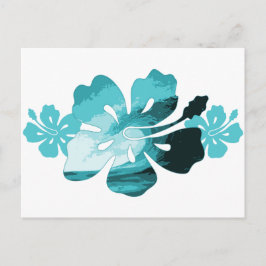 Cartão Postal Estilo de surf Hibiscus