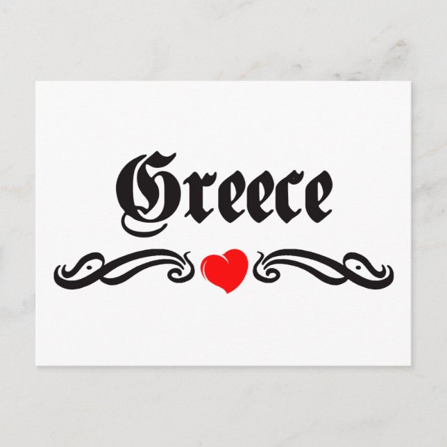 Cartão Postal Estilo de Tatuagem da Guatemala (Frente)