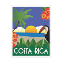 Estilo de viagens vintage da Costa Rica