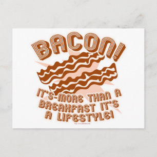 Cartão Postal Estilo de vida Bacon