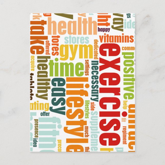 Cartão Postal Estilo de vida Malhação do exercício (Frente)