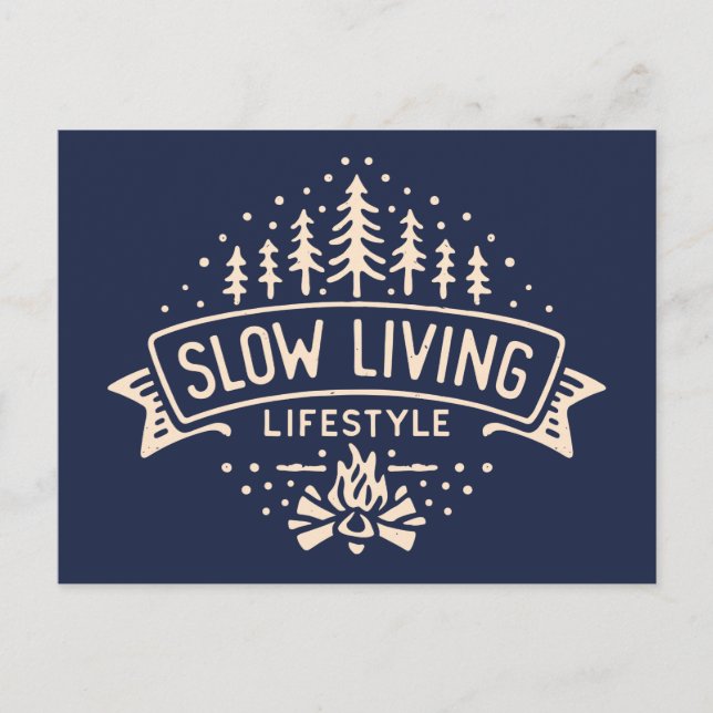 Cartão Postal Estilo de Vida Slow Living (Frente)