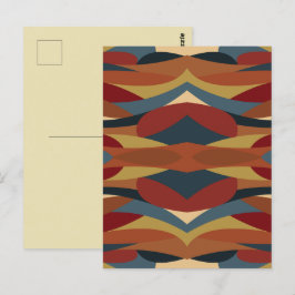 Cartão Postal Estilo de Vidro Geométrico Opaco Abstrato