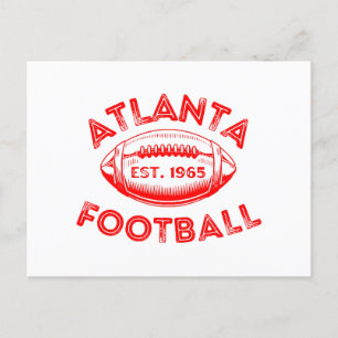 Cartão Postal Estilo de Vintage de Futebol Atlanta