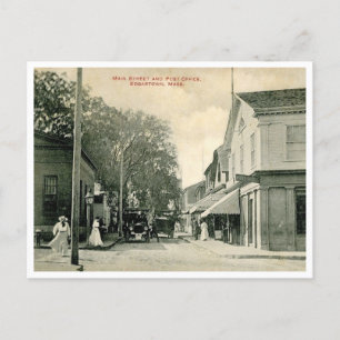 Cartão Postal Estilo de Vintage do Escritório de Ruas Principal