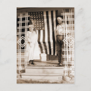 Cartão Postal Estilo de Vintage em 4 de julho