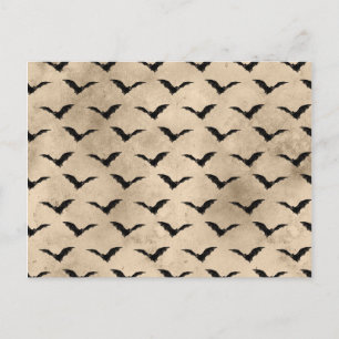 Cartão Postal Estilo de Vintagem Negros Morcegos Dia das Bruxas