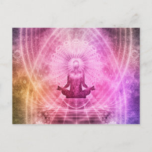 Cartão Postal Estilo de Yoga de Meditação