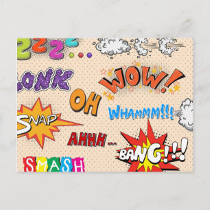 Cartão Postal Estilo Ha Ha Ha Ha De BD De Arte pop!