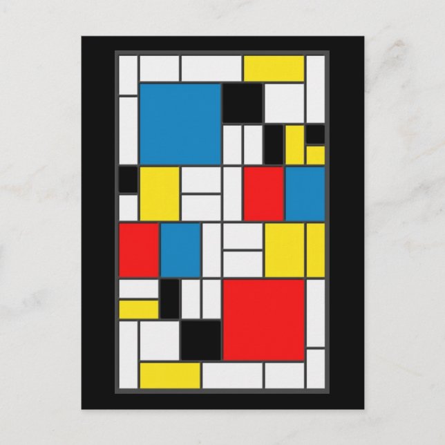 Cartão Postal Estilo Mondrian (Frente)
