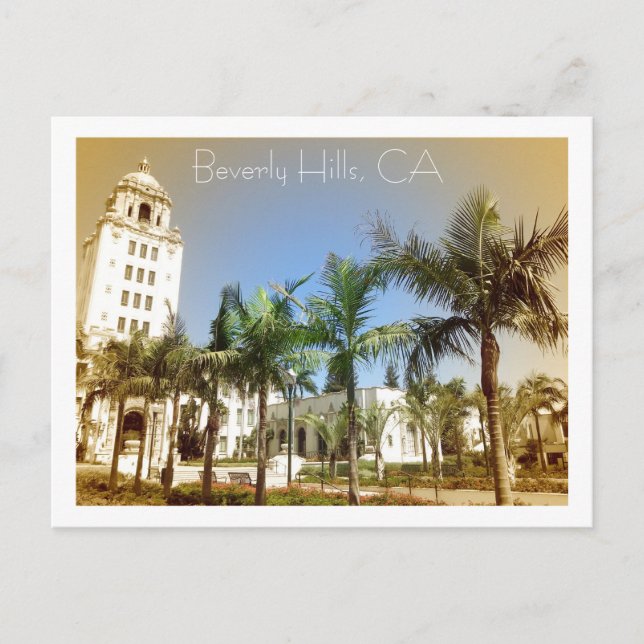 Cartão postal estilo retrô de Beverly Hills! (Frente)