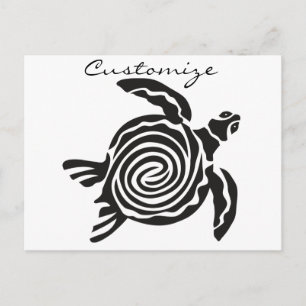 Cartão Postal Estilo Tribal Turtle Thunder_Cove