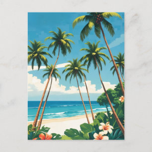Cartão Postal Estilo Vintage Havaiano Viagem Aloha Do Havaí