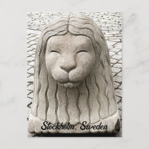 Cartão Postal Estocolmo - Suecia Stone Lion Old Town Personalize