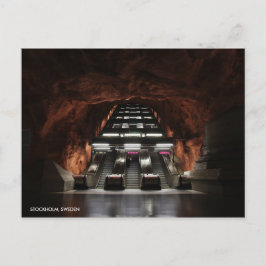 Cartão Postal Estocolmo Underground I com nome da cidade
