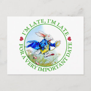 Cartão Postal Estou atrasado, atrasado, para um encontro muito i