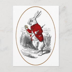 Cartão Postal Estou atrasado, estou atrasado