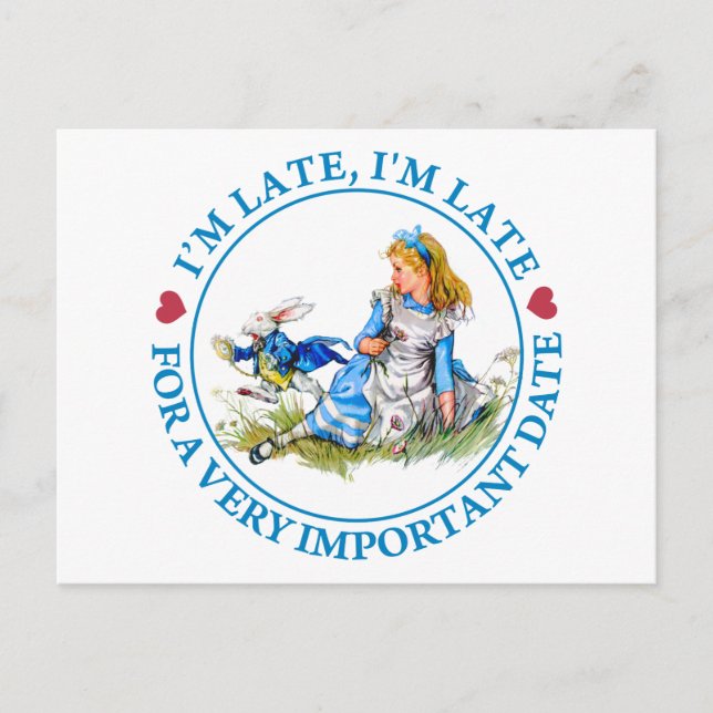 CARTÃO POSTAL ESTOU ATRASADO, ESTOU ATRASADO POR UMA DATA MUITO  (Frente)
