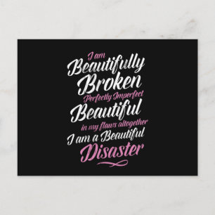 Cartão Postal Estou Bastante Quebrado Perfeitamente Imperfeito