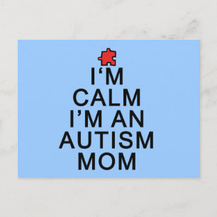 Cartão Postal Estou Calma Sou uma Mãe de Autista