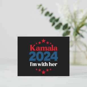 Cartão Postal Estou Com Ela Kamala Vote Para 2024 Presidente Kam