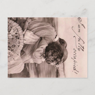 Cartão Postal "Estou completamente ocupado!" romântico, beijo de