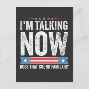 Cartão Postal Estou Falando Agora Trump Kamala Debate Presidenci