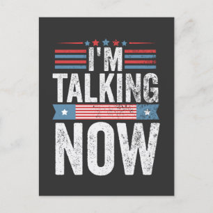 Cartão Postal Estou falando agora Trump Kamala Presidente Debate