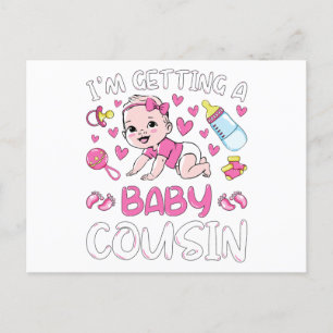Cartão Postal Estou Ganhando Um Primo Bebê Revelação De Gênero M