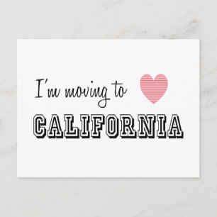 Cartão Postal Estou me mudando para a Califórnia