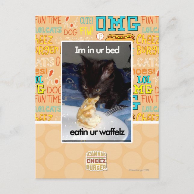 Cartão Postal Estou na nossa cama (Frente)