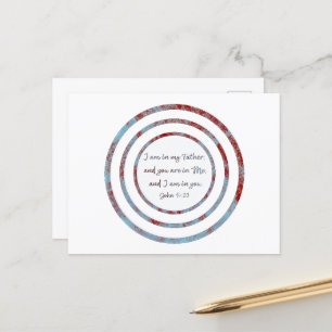 Cartão Postal Estou no meu pai John 14:20