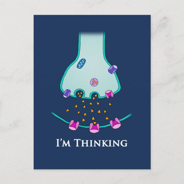 Cartão Postal Estou pensando em Neuron Synapse (Frente)