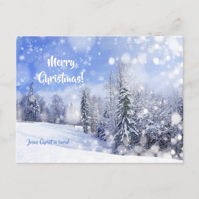 Cartão Postal Estou sonhando com um Natal Branco (Frente)