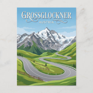 Cartão Postal Estrada Alpina Alta Großglockner Áustria
