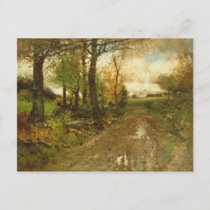 Cartão Postal Estrada através da floresta