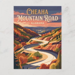Cartão Postal Estrada da Montanha Cheaha Alabama