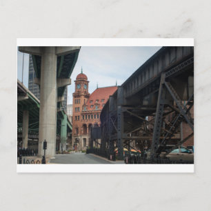 Cartão Postal estrada de ferro próxima do centro histórica de