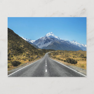 Cartão Postal Estrada de Montanha Nova Zelândia Paisagem Natural
