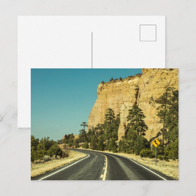 Cartão Postal Estrada de Paisagem dos EUA (Frente/Verso)