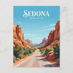 Cartão Postal Estrada de Sedona Red Rock Loop Arizona