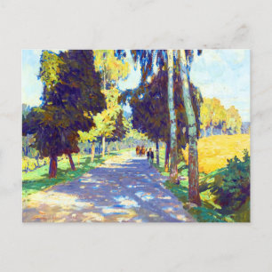 Cartão Postal Estrada em árvore por Carl Moll